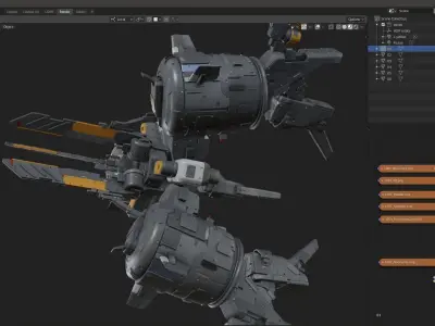 sci-model544 spaceship 3D model