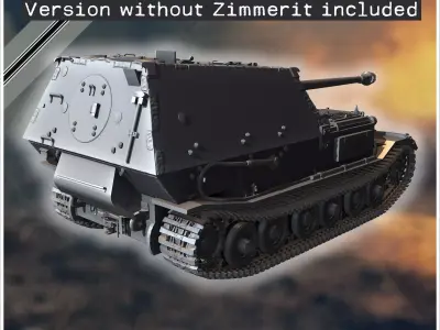 Panzerjager Tiger P  Ferdinand  early tank destroyer - Germany E 3D print model