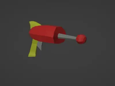 Sci-Fi Gun Low Poly Low-poly 3D model