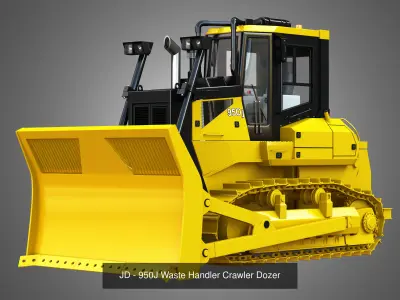 Bulldozers - 4 in 1 3D Model Pack