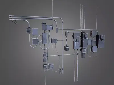 Small Electrical Box Collection  - 4K PBR Game Ready Low-poly 3D model