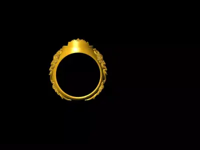 Ram lala pendent and ring 3D model