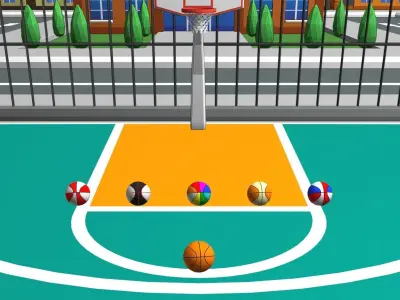 Basketball Court Low-poly 3D model