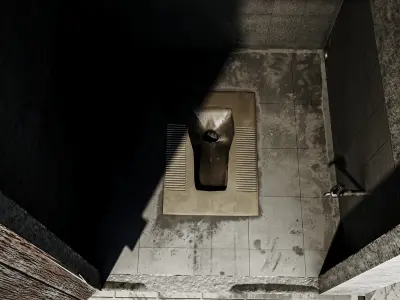 Asian Toilet Pack Low-poly 3D model