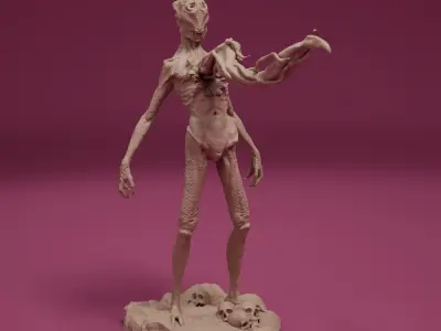 Spawn of the Abyss - The Corrupted Herald - Creatures STL 3D print model