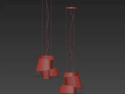 Pallucco pendant lamp with shades 3D model