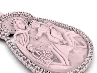 virgin pendant 3D print model