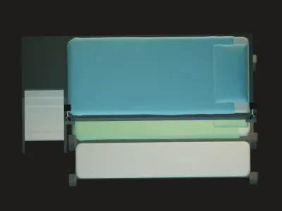 Double Bed Free 3D model