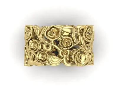 ring of light rose 3D print model