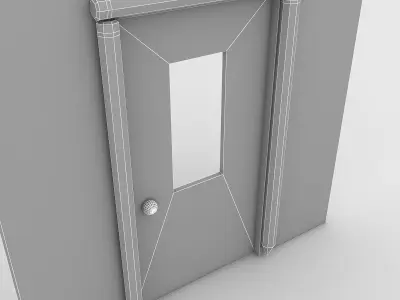 Kindergarten Door Low-poly 3D model