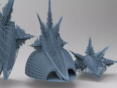 Scf fi Queens crown hall 3  designs  3D model