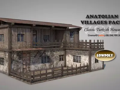 Anatolian Village House 6 Low-poly 3D model