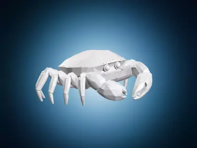 Low Poly Crab Model 3D print model
