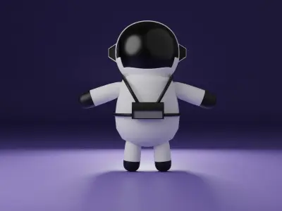 3D Character Cartoon Astronaut 3D model