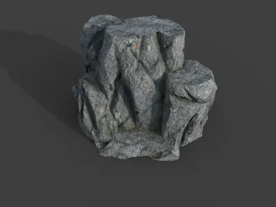 Cliff Rock 2-4 Low-poly 3D model
