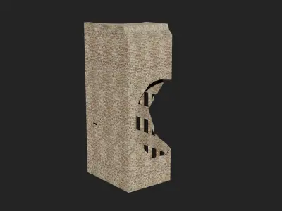 Broken Building  3D model