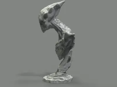 Alien statue 3D print model