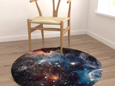 Round Rug Set 98 3D model