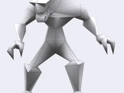 3DRT - Warbeast Monster - Rake Low-poly 3D model