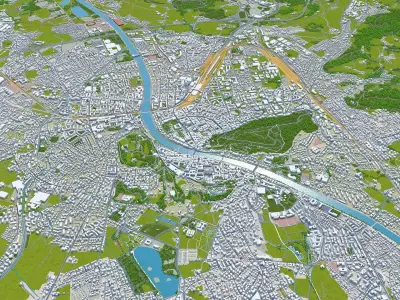 Salzburg Austria Low-poly 3D model