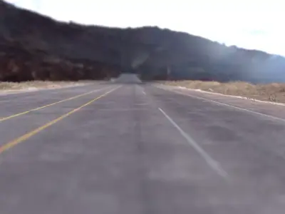 Realistic desert road - complete scene 3D model