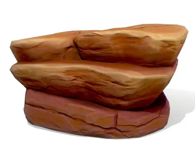 Sand Stone Low-poly 3D model