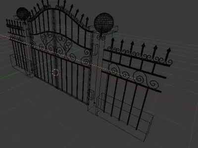 Gateway Exterior Mansion Gate 3D model