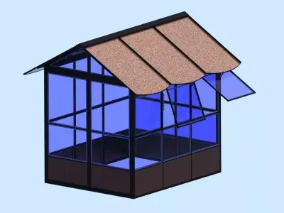Mini greenhouse 3D model