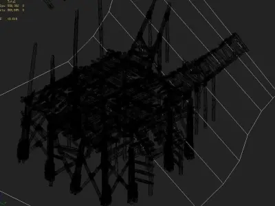 Surface-Yellow River Dam-Horizontal Surface 01 3D model