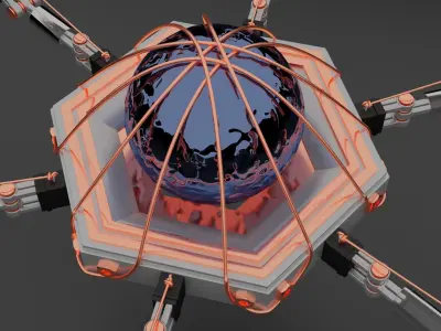 Mechanical spyder-robot 3D model