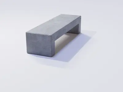 Concrete Bench 3D model