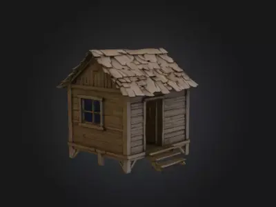 Old House Low-poly 3D model 4