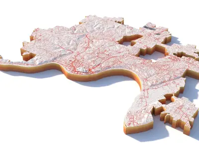 Cincinnati City Ohio USA 3D model