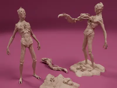 Spawn of the Abyss - The Corrupted Herald - Creatures STL 3D print model