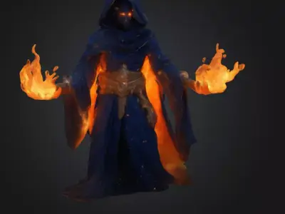 Arcane Flame Wizard 3D model