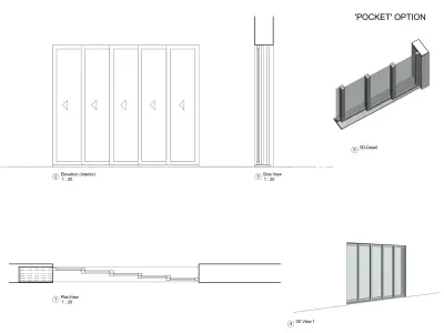Revit parametric Stacker Door 3D model