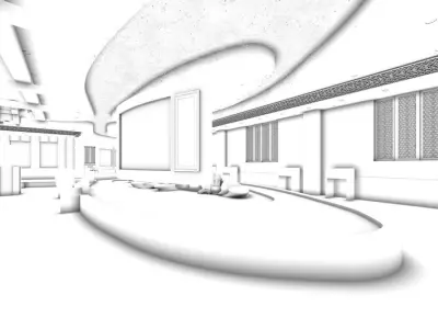 Business Restaurant - Coffee - Banquet  71 3D model