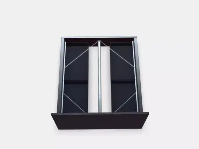 MALM Bed frame high w 4 storage boxes 13 Low-poly 3D model