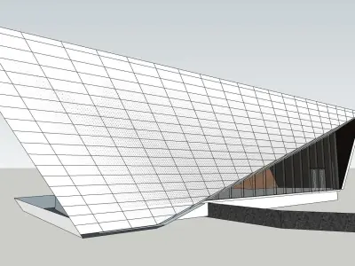 contemporary entertainment office sketchup model 3D model