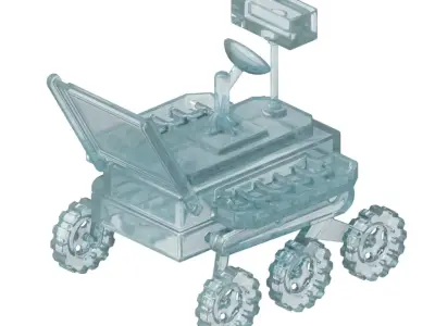 Transparent Space Rover Toy 3D model