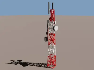 Cell Tower - Torre de Celular Low-poly 3D model