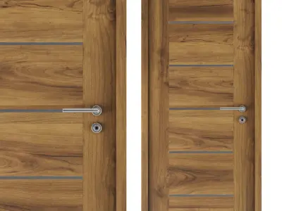 Modern Door Set 01  Low-poly 3D model