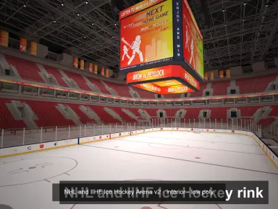 Two NHL and IIHF arenas 3D Model Pack