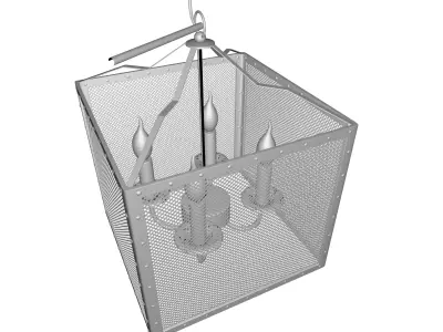 Islip Light Lantern Square Pendant 3D model