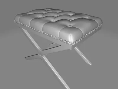 Mariano Vanity Stool Piano Chair 3D model