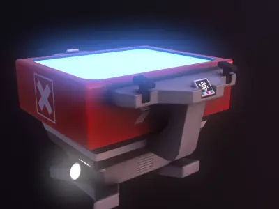 Stylize Desk Game Ready Low-poly 3D model