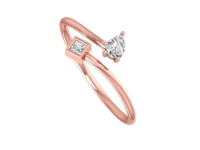 Women Light Weight Band Ring 3D print model 29