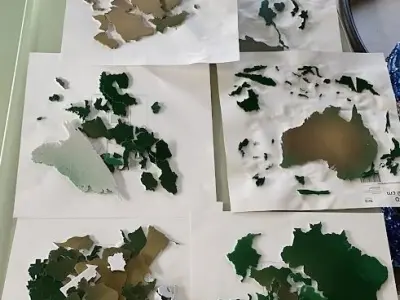 One World Atlas World map 175 individual files and countries 3D print model