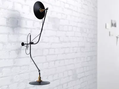 Bent wall lamp 3D model