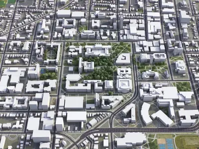 Ann Arbor Low-poly 3D model